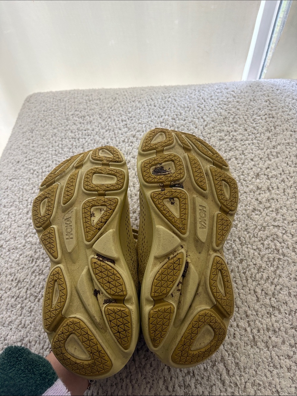 Hoka Bondi 8 in Golden Lichen/Celery Root Running Sneakers - Picture 5 of 6